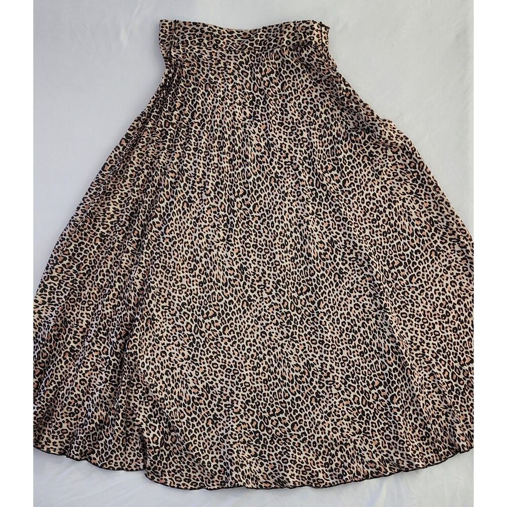 Zara Skirt Women's XS Leopord Animal Print Ruffle Skirt Preppy Hipster Chic